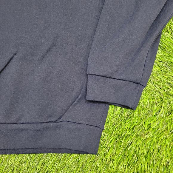 Vintage MOD Blank 1/4 Zip Sweatshirt Womens Large 22x24 Blue - Picture 12 of 12